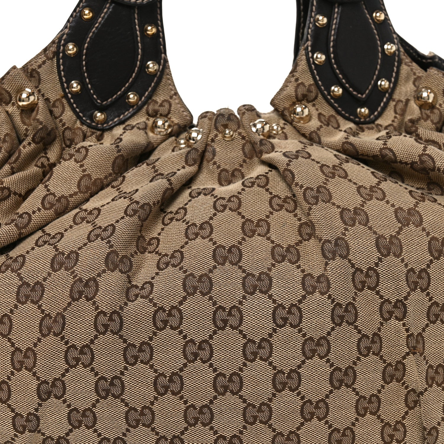 Monogram Studded Medium Pelham Shoulder Bag Dark Brown - Image 8