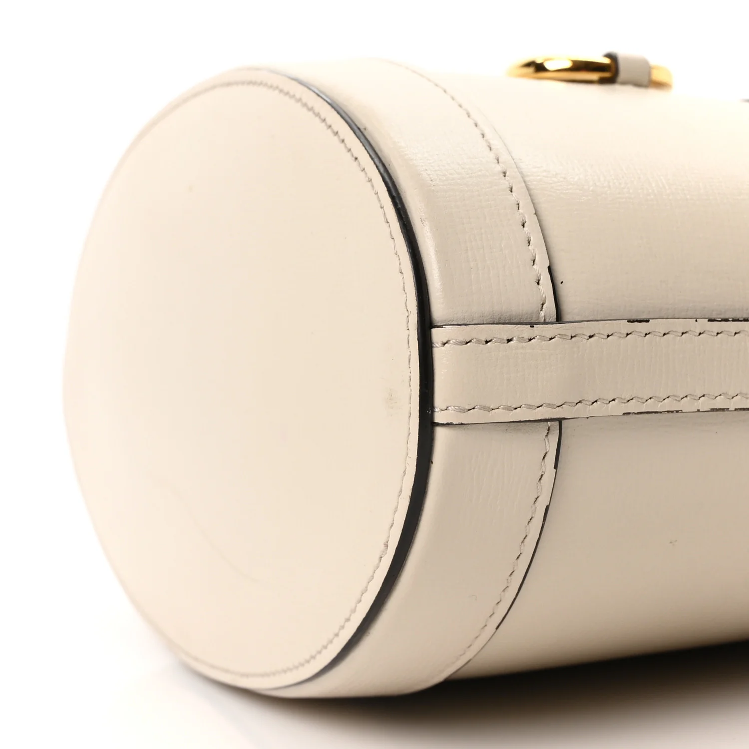 Monogram Textured Calfskin Horsebit 1955 Drawstring Bucket Bag Beige Mystic White - Image 10