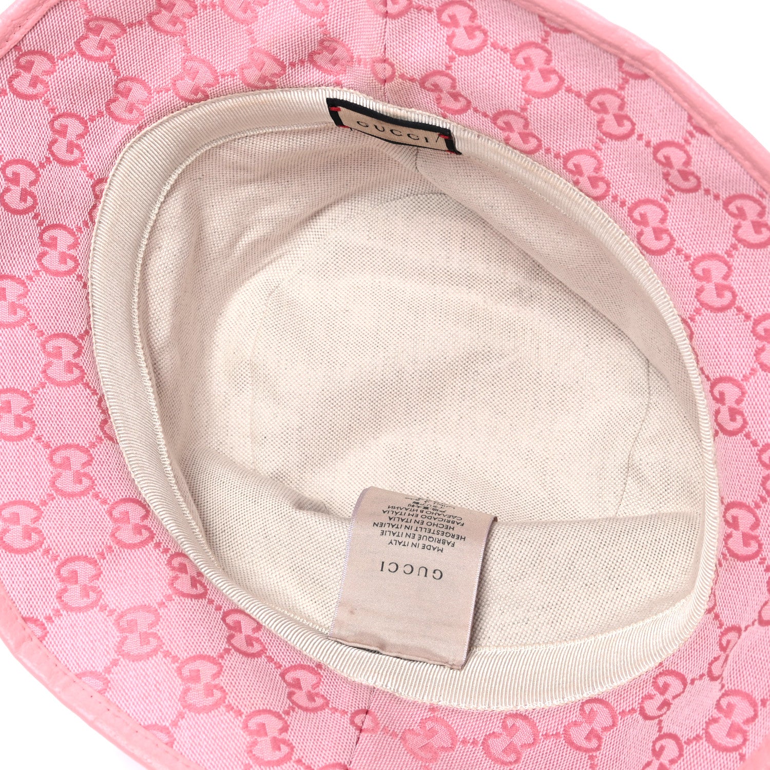 Monogram Textured Dollar Calfskin GG Jago Bucket Hat XXL  Soft Cotton Candy Dark Cotton Candy - Image 7