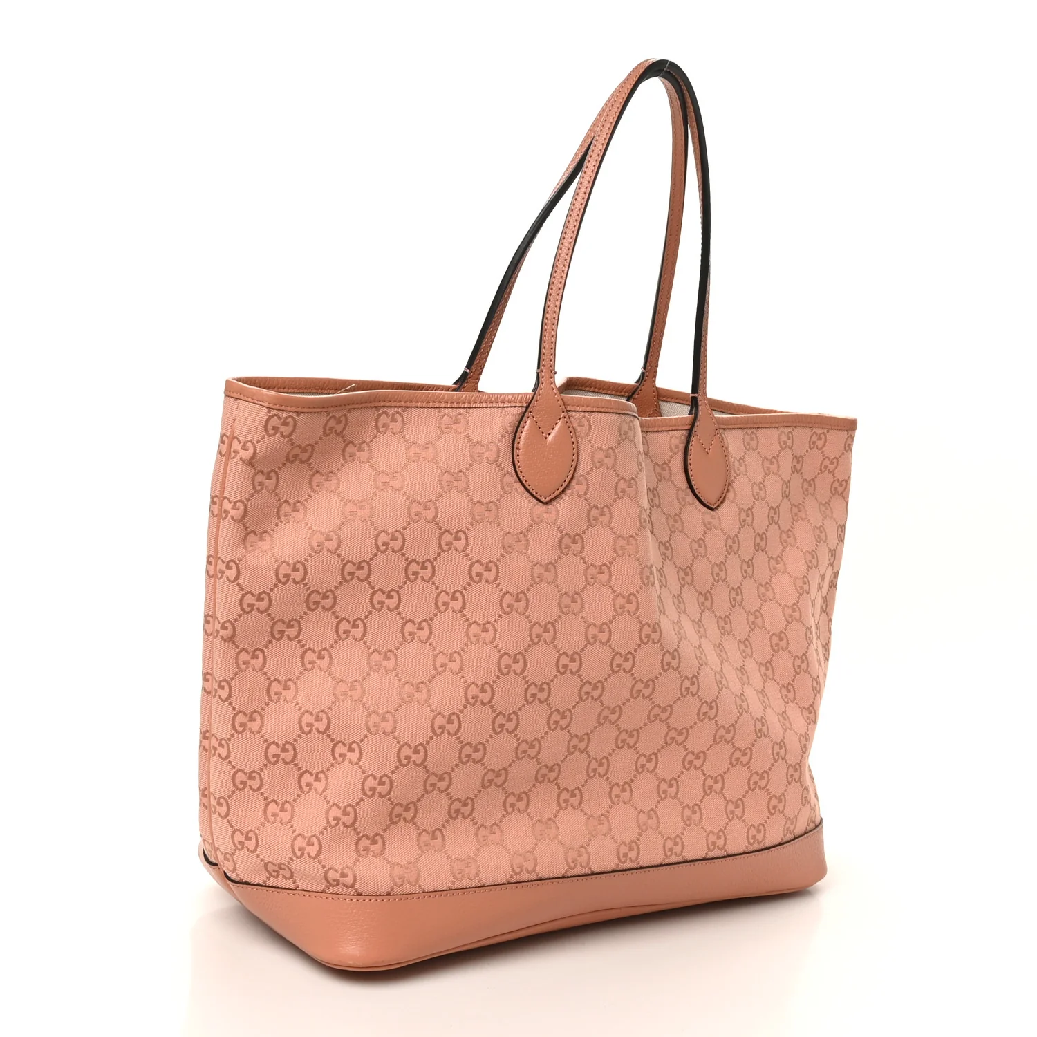 Monogram Textured Dollar Calfskin Large Ophidia Shopping Tote Cloche Rose Pink - Image 4