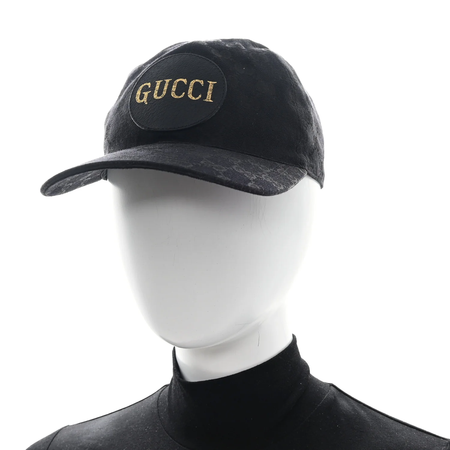 Monogram Textured Dollar Calfskin Zeno Baseball Hat XL Black - Image 2