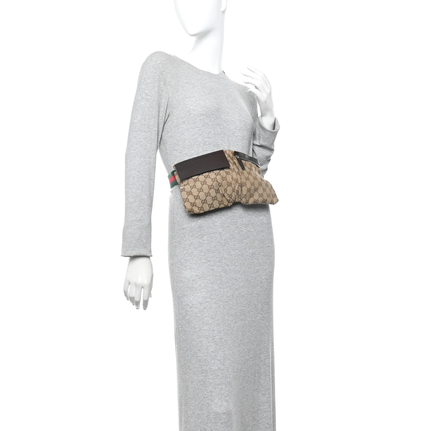 Monogram Web Belt Bag Dark Brown - Image 2