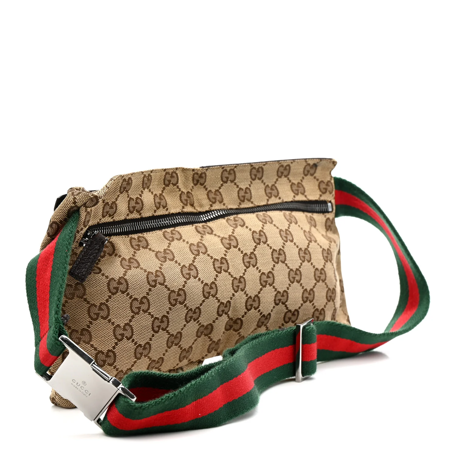 Monogram Web Belt Bag Dark Brown - Image 3