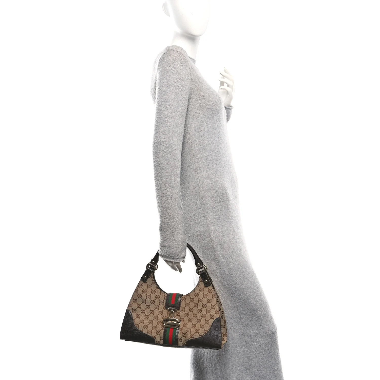 Monogram Web Junco Shoulder Bag Dark Brown - Image 2