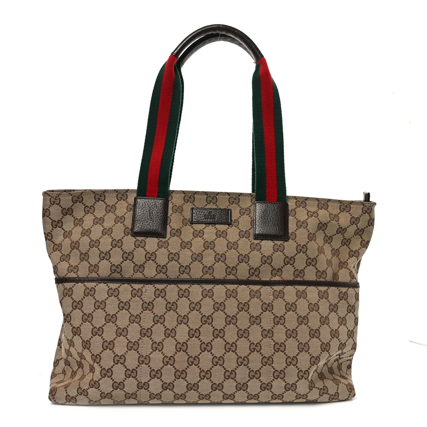 Monogram Web Large Diaper Tote Brown