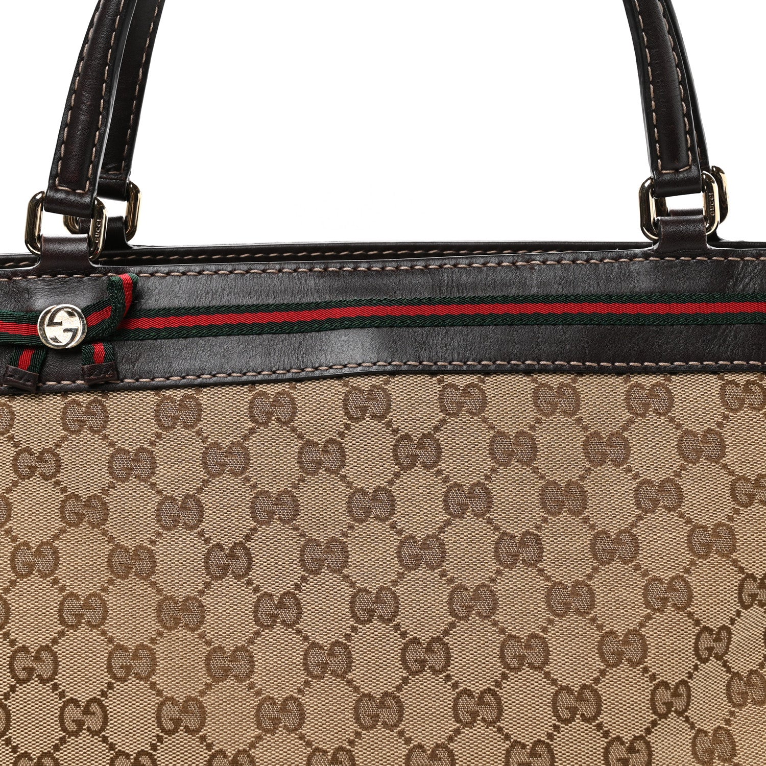 Monogram Web Medium Mayfair Tote Dark Brown - Image 8