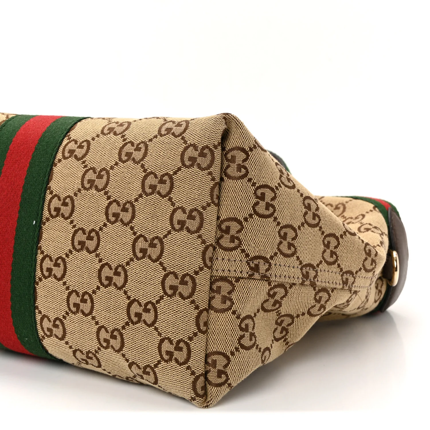 Monogram Web Small Giglio Tote Bag Beige Dark Brown - Image 10