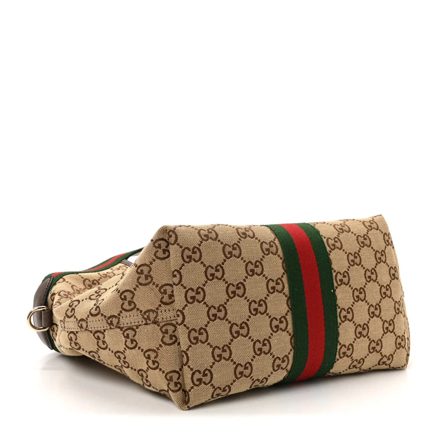 Monogram Web Small Giglio Tote Bag Beige Dark Brown - Image 5