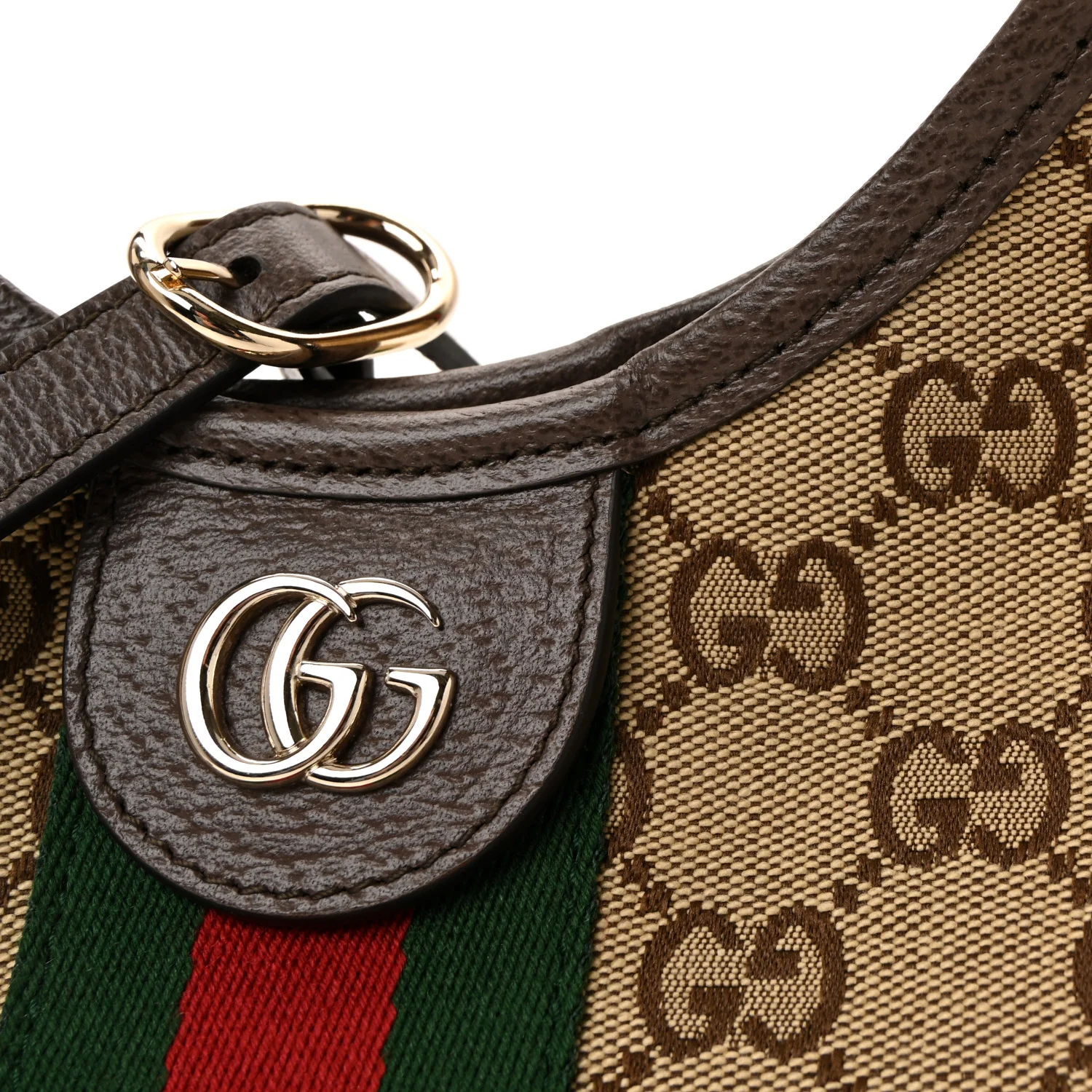 Monogram Web Small Giglio Tote Bag Beige Dark Brown - Image 8