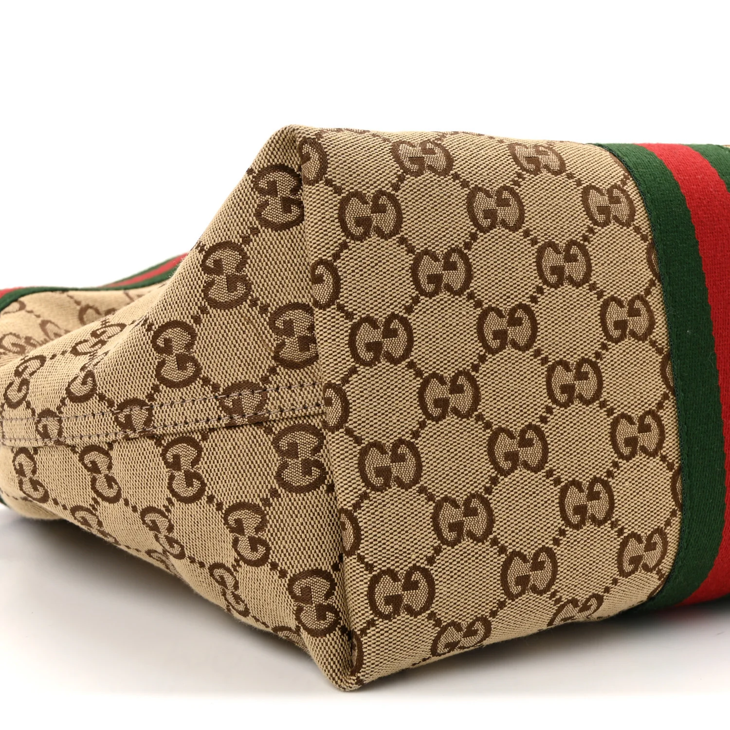 Monogram Web Small Giglio Tote Bag Beige Dark Brown - Image 9