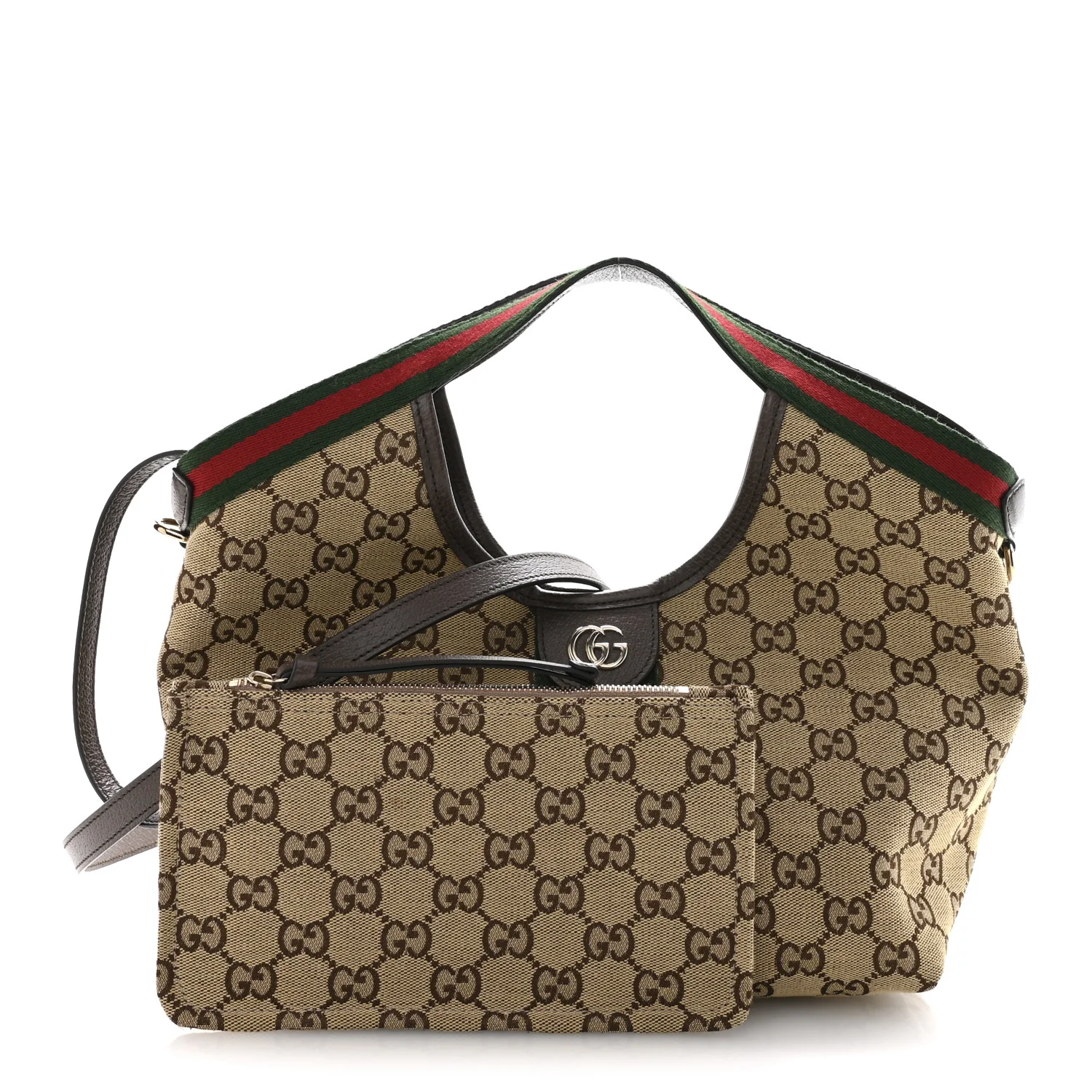 Monogram Web Small Giglio Tote Beige Dark Brown - Image 3