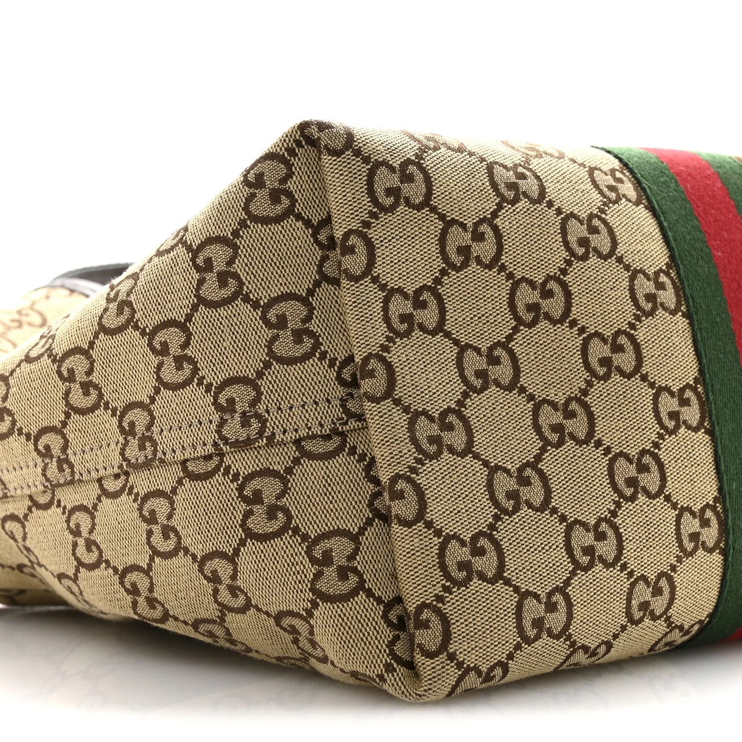 Monogram Web Small Giglio Tote Beige Dark Brown - Image 9
