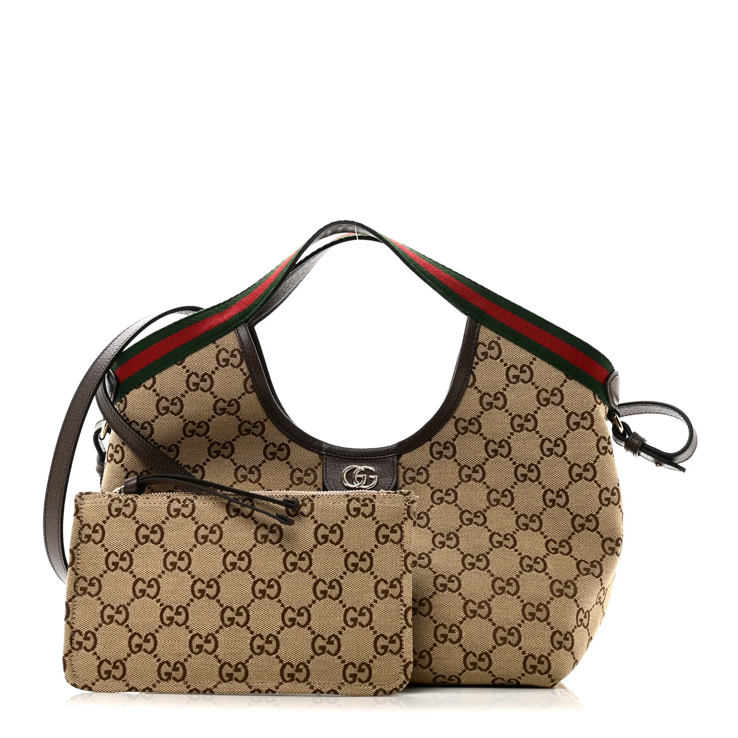 Monogram Web Small Giglio Tote Beige Dark Brown - Image 3