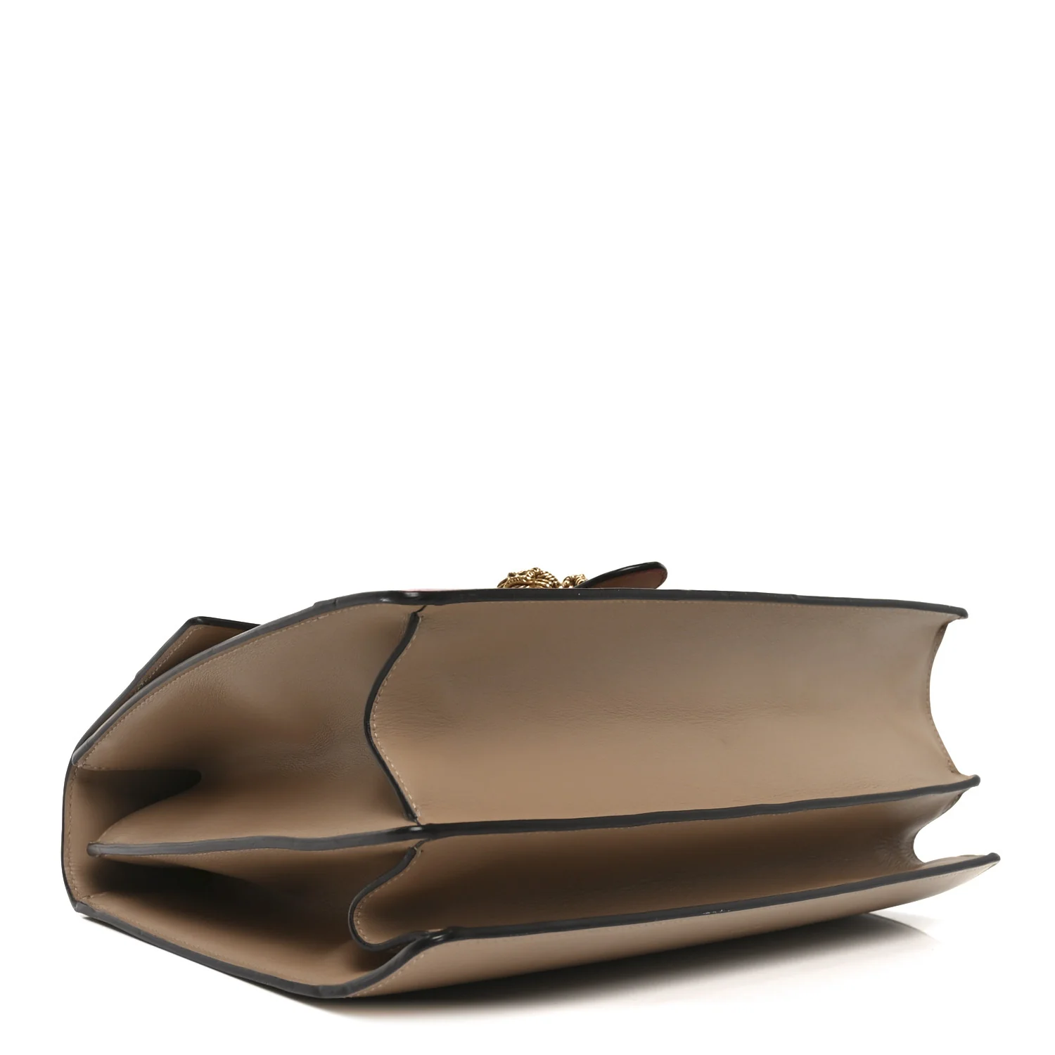 Moon Calfskin Web Large Dionysus Bamboo Top Handle Bag Camelia Bright Evergreen Hibiscus Red - Image 4