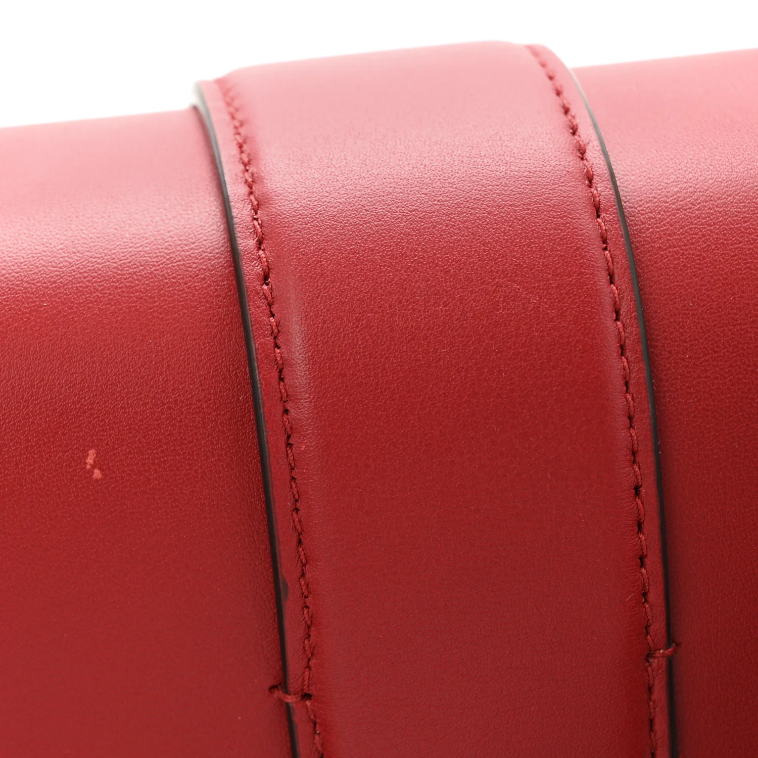 Moon Calfskin Web Medium Dionysus Bamboo Top Handle Bag Hibiscus Red - Image 12