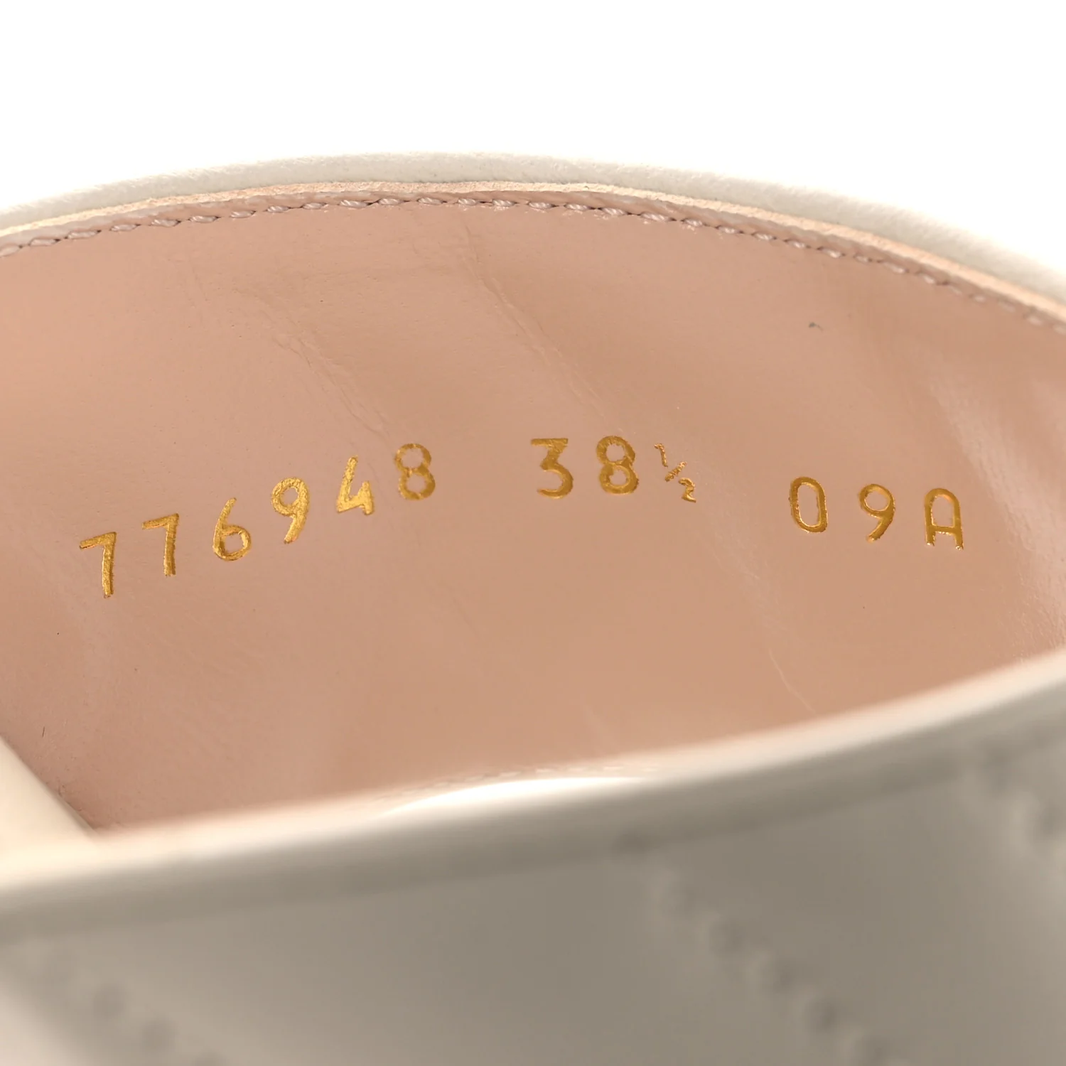 Nappa Charlotte Double G Marmont Thong Sandals 38.5 Mystic White - Image 10
