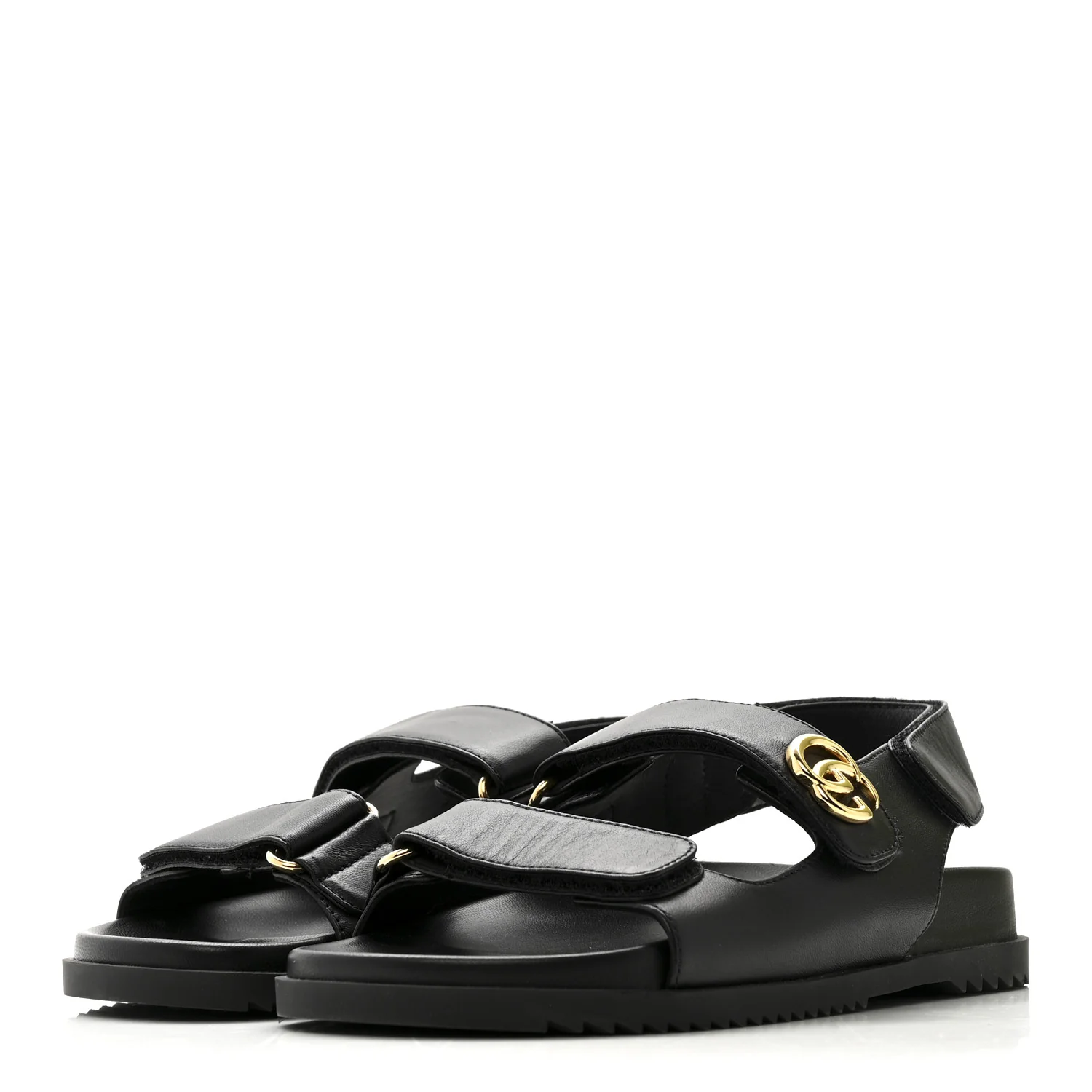 Nappa Charlotte Moritz GG Womens Dad Sandals 36.5 Black - Image 4