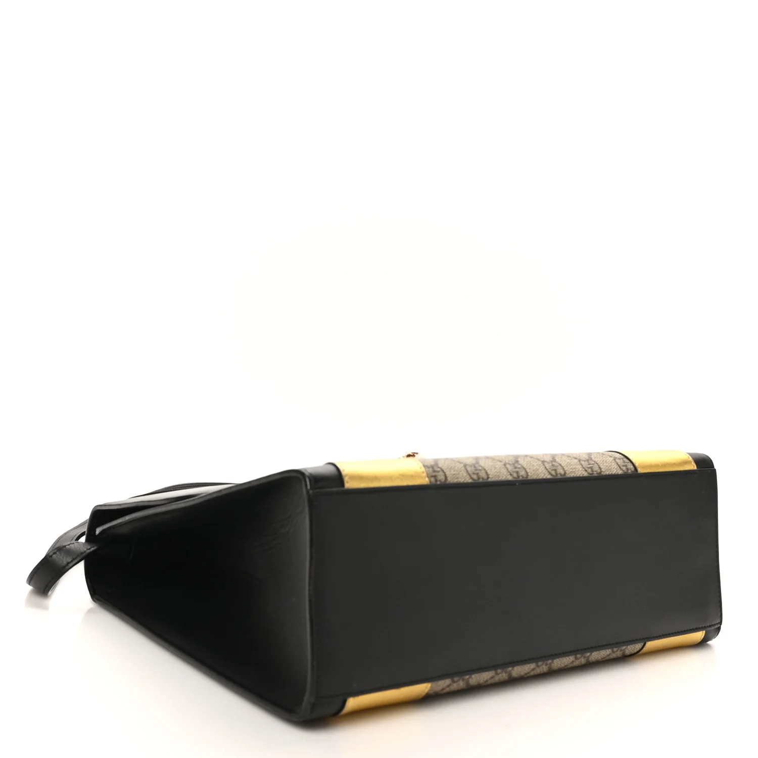 Nappa GG Supreme Monogram Medium Osiride Top Handle Bag Black Oro Vecchio Beige Ebony - Image 4