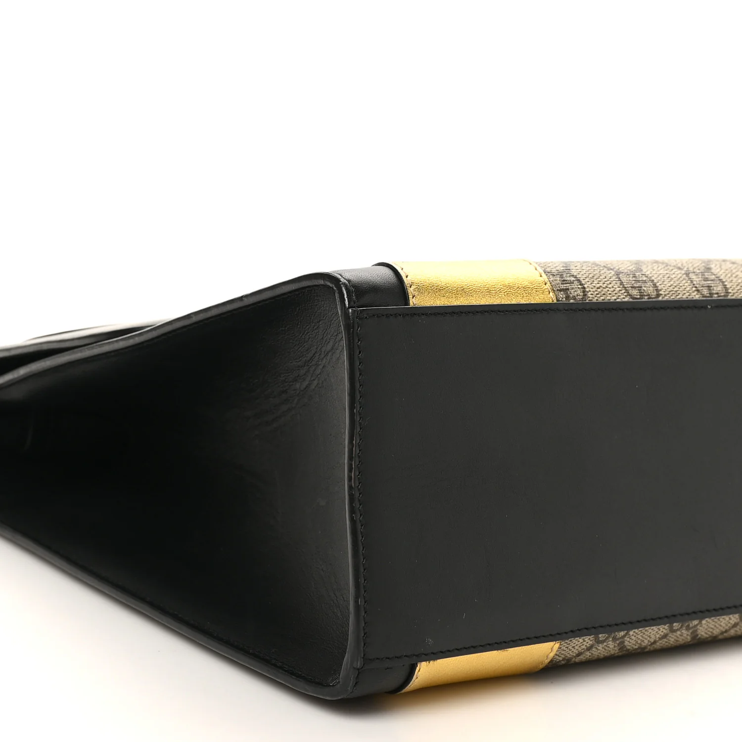 Nappa GG Supreme Monogram Medium Osiride Top Handle Bag Black Oro Vecchio Beige Ebony - Image 9