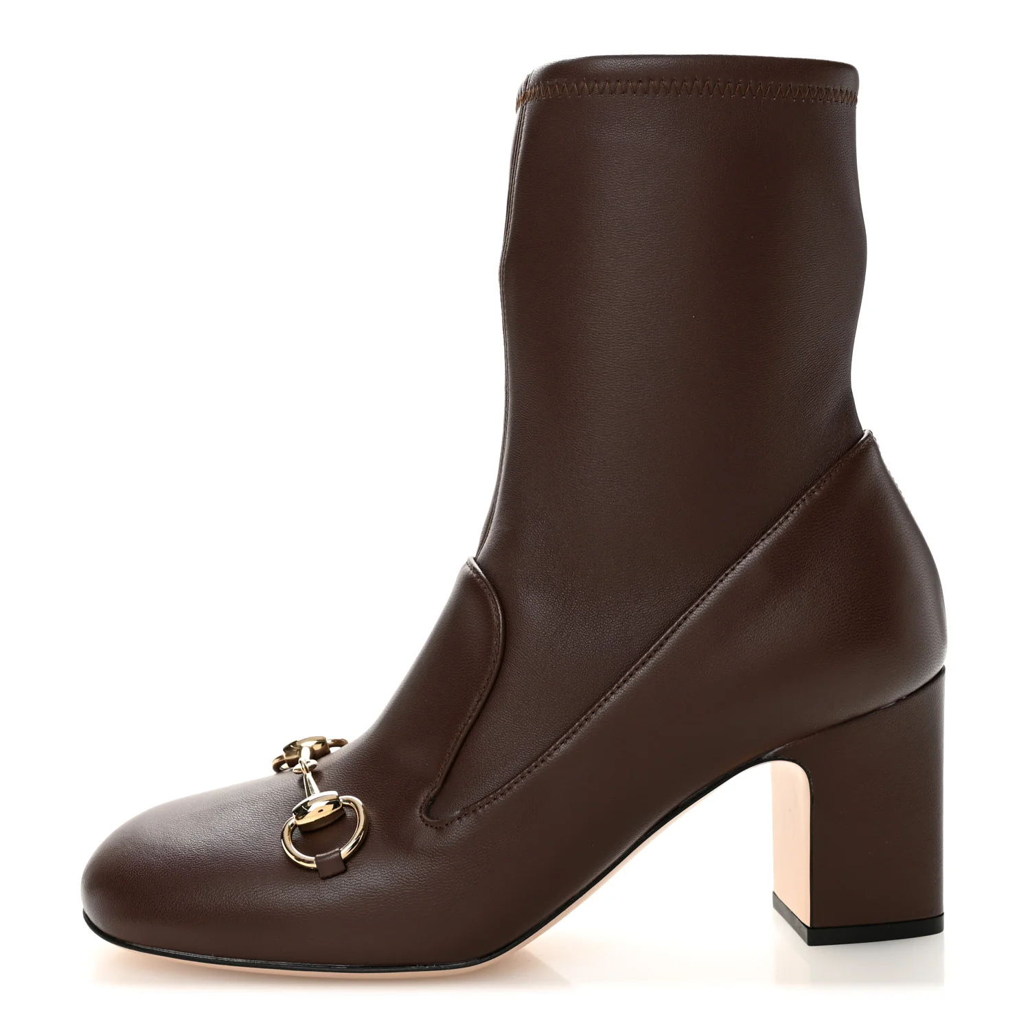 Nappa Horsebit Ankle Boots 37.5 New Chocolate