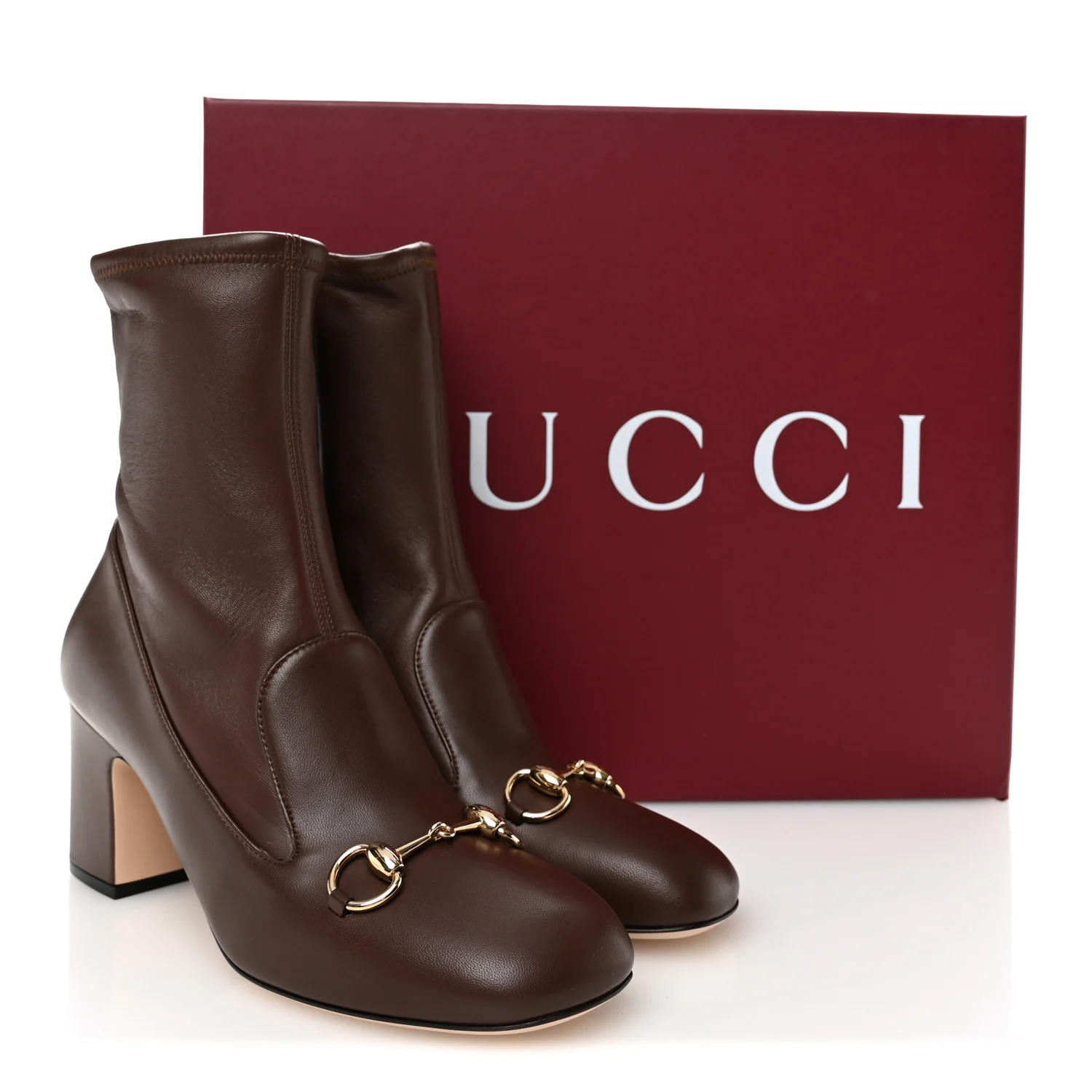 Nappa Horsebit Ankle Boots 37.5 New Chocolate - Image 9