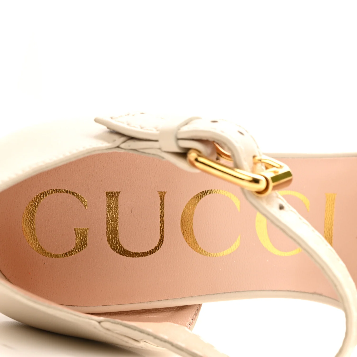 Nappa Horsebit Cross Strap 95mm Sandals 35 Mystic White - Image 13