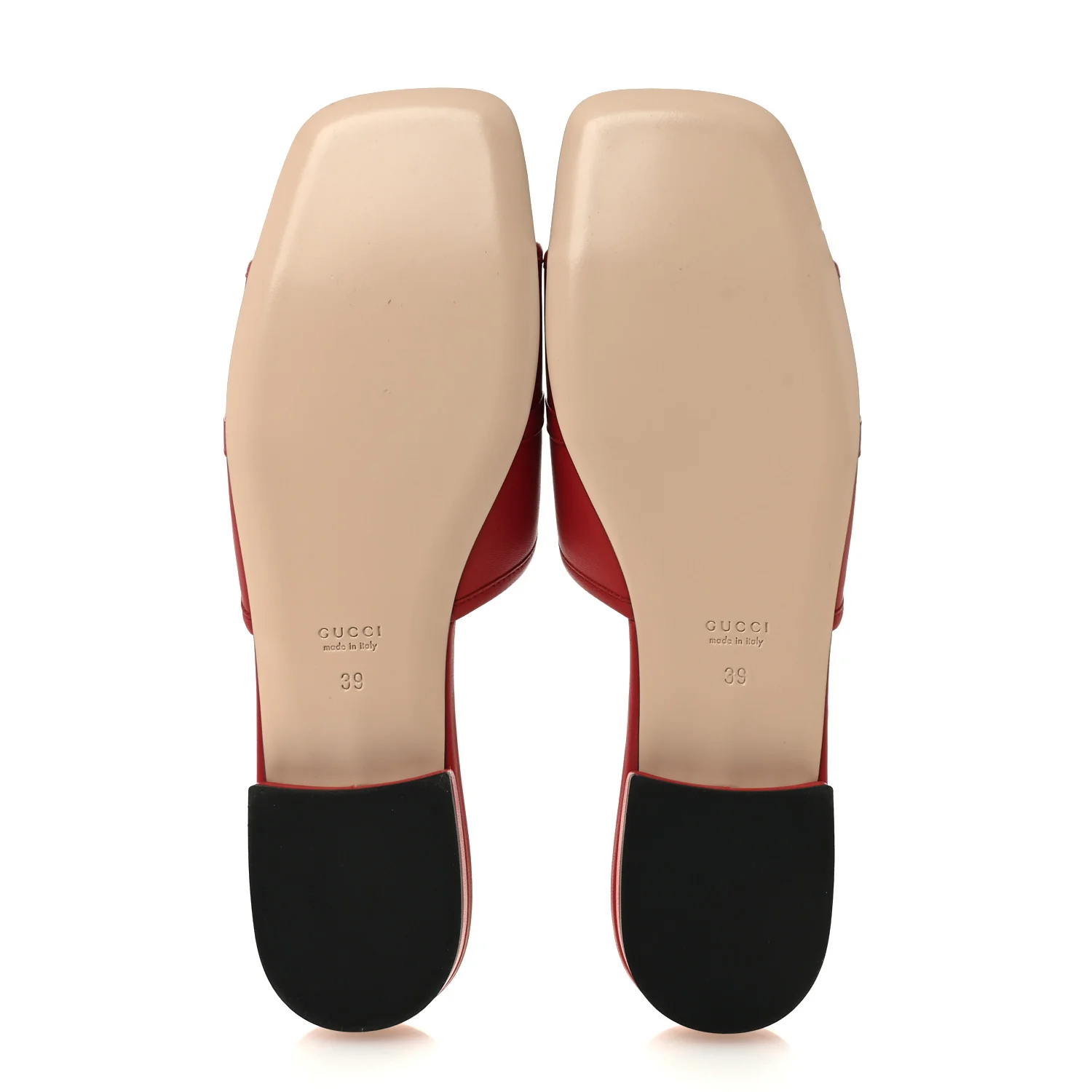 Nappa Horsebit Flat Slide Sandals 39 Red Blood - Image 6