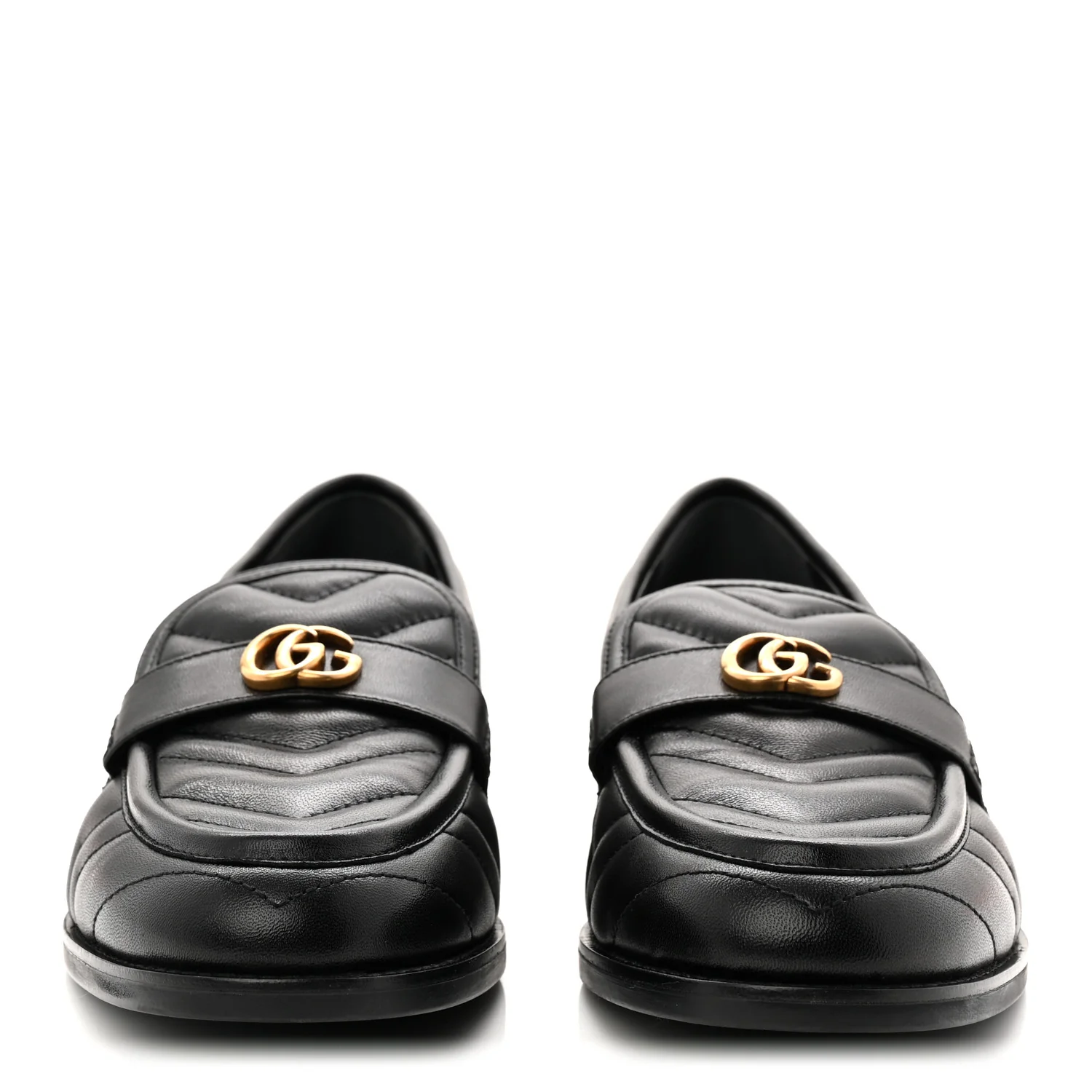 Nappa Matelasse Double G Marmont Loafers 42 Black - Image 3