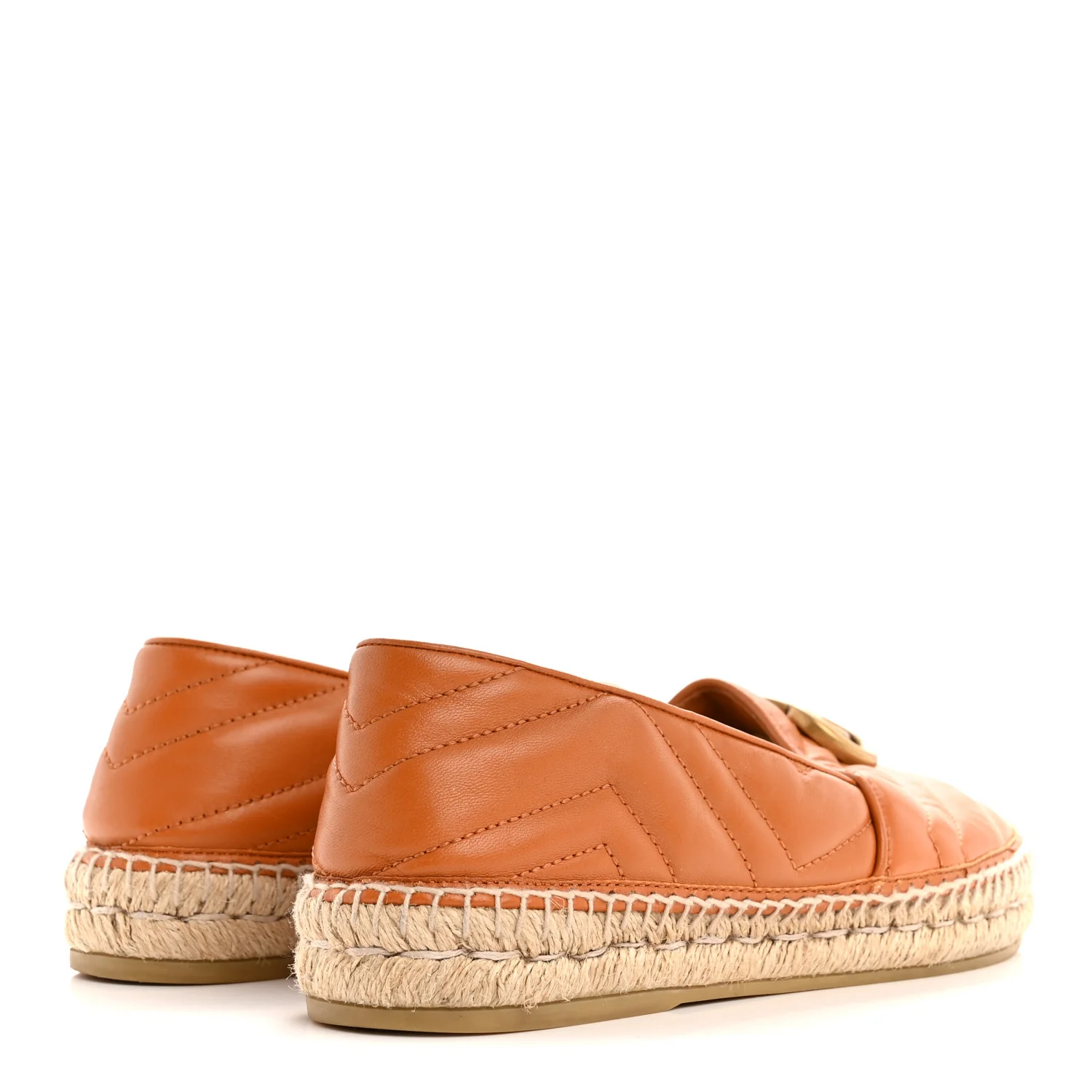 Nappa Matelasse GG Marmont Espadrilles 38.5 Cognac - Image 5
