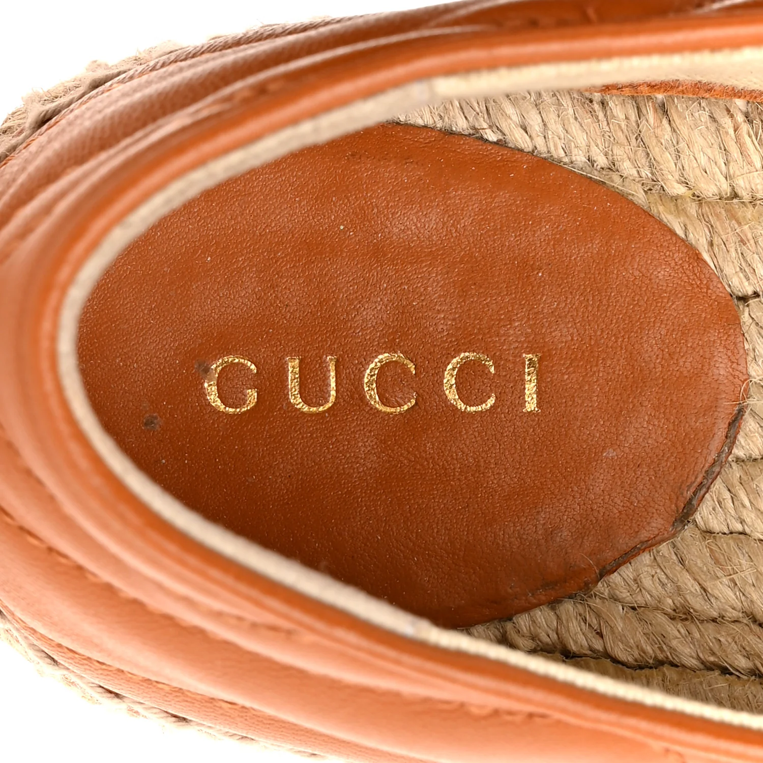 Nappa Matelasse GG Marmont Espadrilles 38.5 Cognac - Image 7