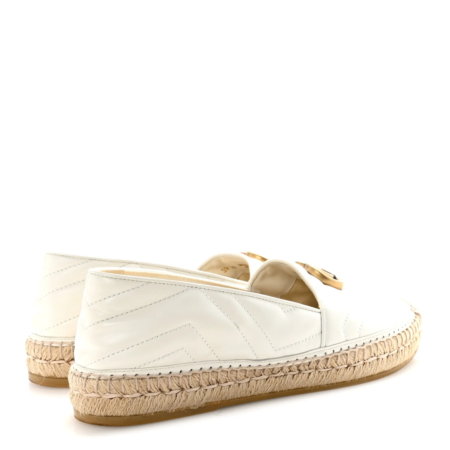 Nappa Matelasse GG Marmont Espadrilles 39 Great White - Image 9