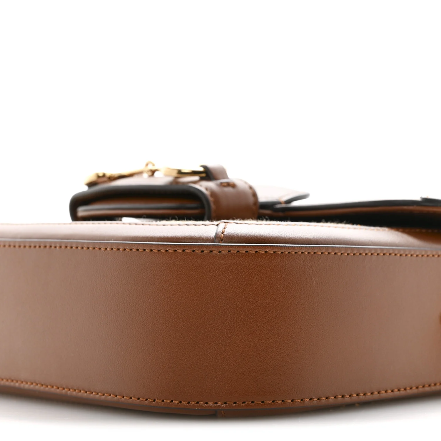 New Canvas Charisma Calfskin Crystal GG Monogram Mini Horsebit 1955 Shoulder Bag Camel Ebony - Image 10