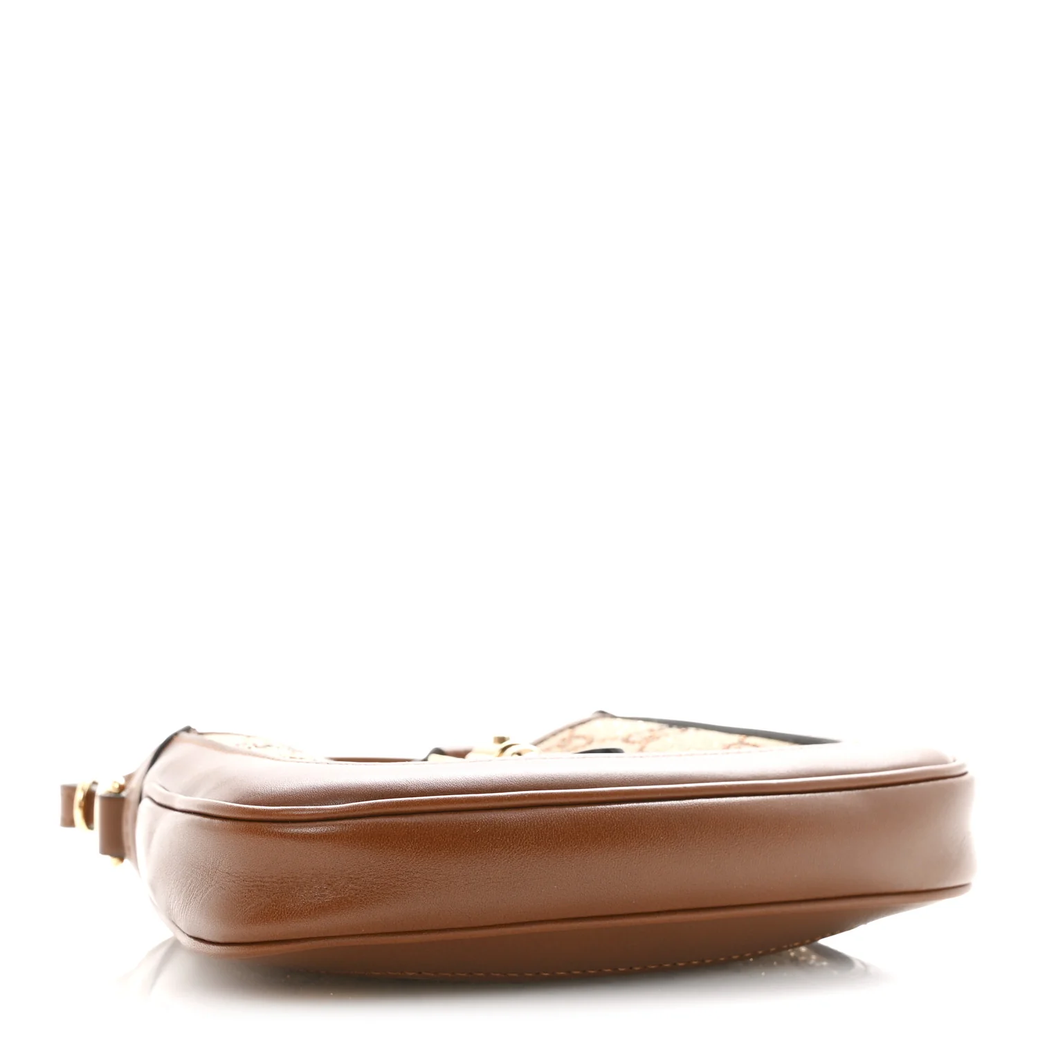 New Canvas Charisma Calfskin Crystal GG Monogram Mini Jackie 1961 Hobo Camel Ebony - Image 4