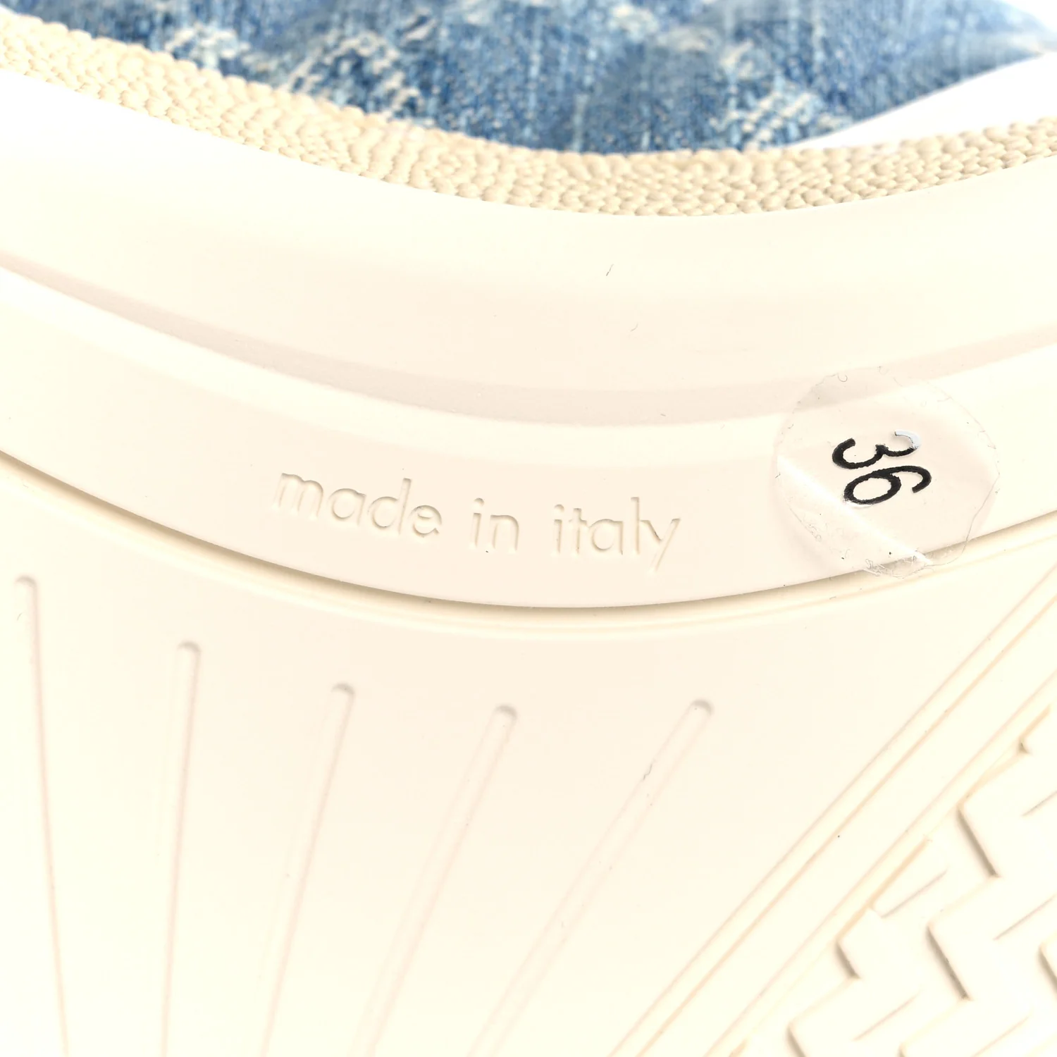 New Denim Delave GG Monogram Womens Re-Web Sneakers 36 Light Blue Royale - Image 8