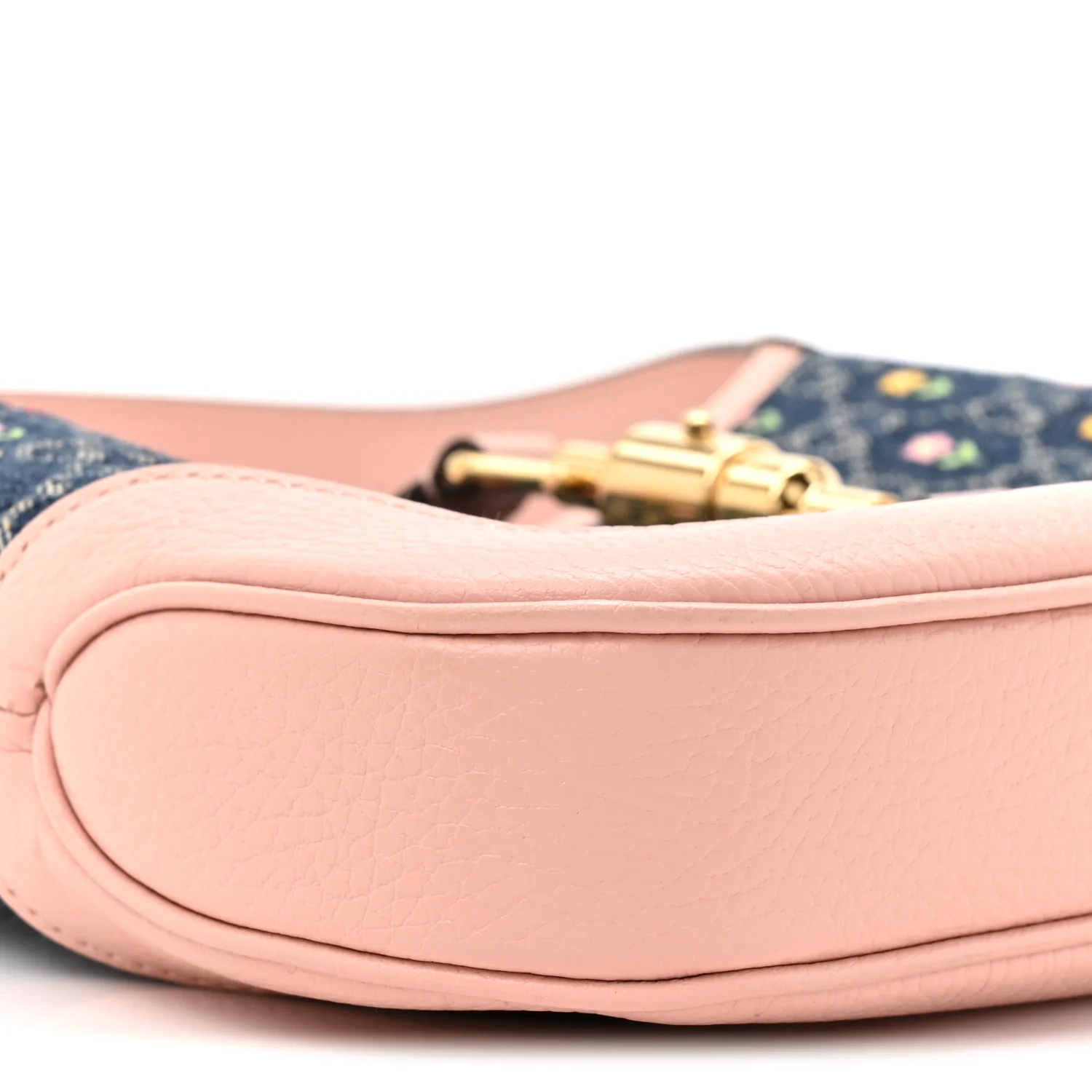 New Denim GG Monogram Calfskin Love Parade Small Jackie 1961 Hobo Light Pink - Image 11