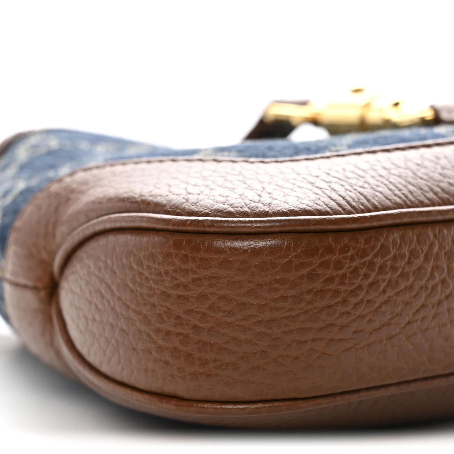 New Denim GG Monogram Calfskin Mini Jackie 1961 Hobo Blue Tea Cuir - Image 9