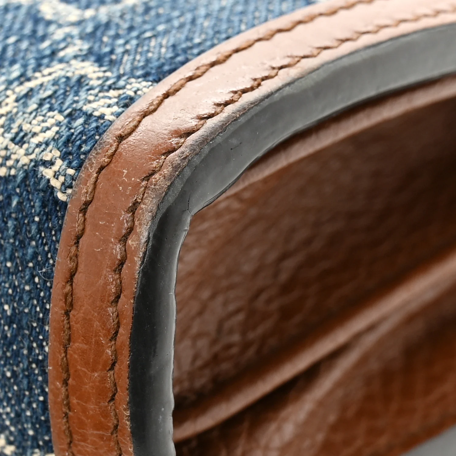 New Denim GG Monogram Dollar Calfskin Enamel Mini Dionysus Chain Wallet Blue Tea Cuir Epilog Electric Blue - Image 14