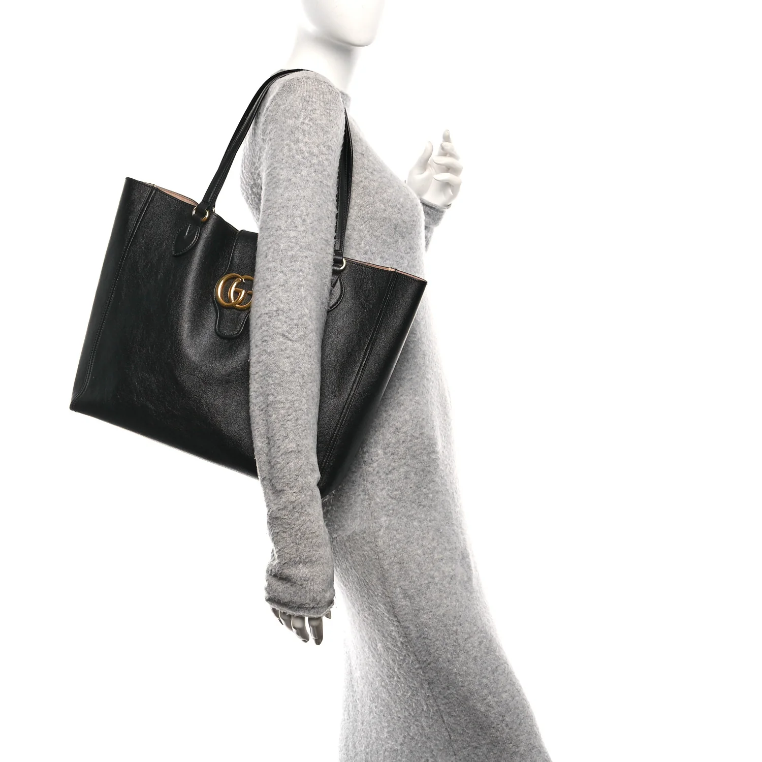 New Sakai Calfskin Lux Medium Dahlia Tote Black - Image 2