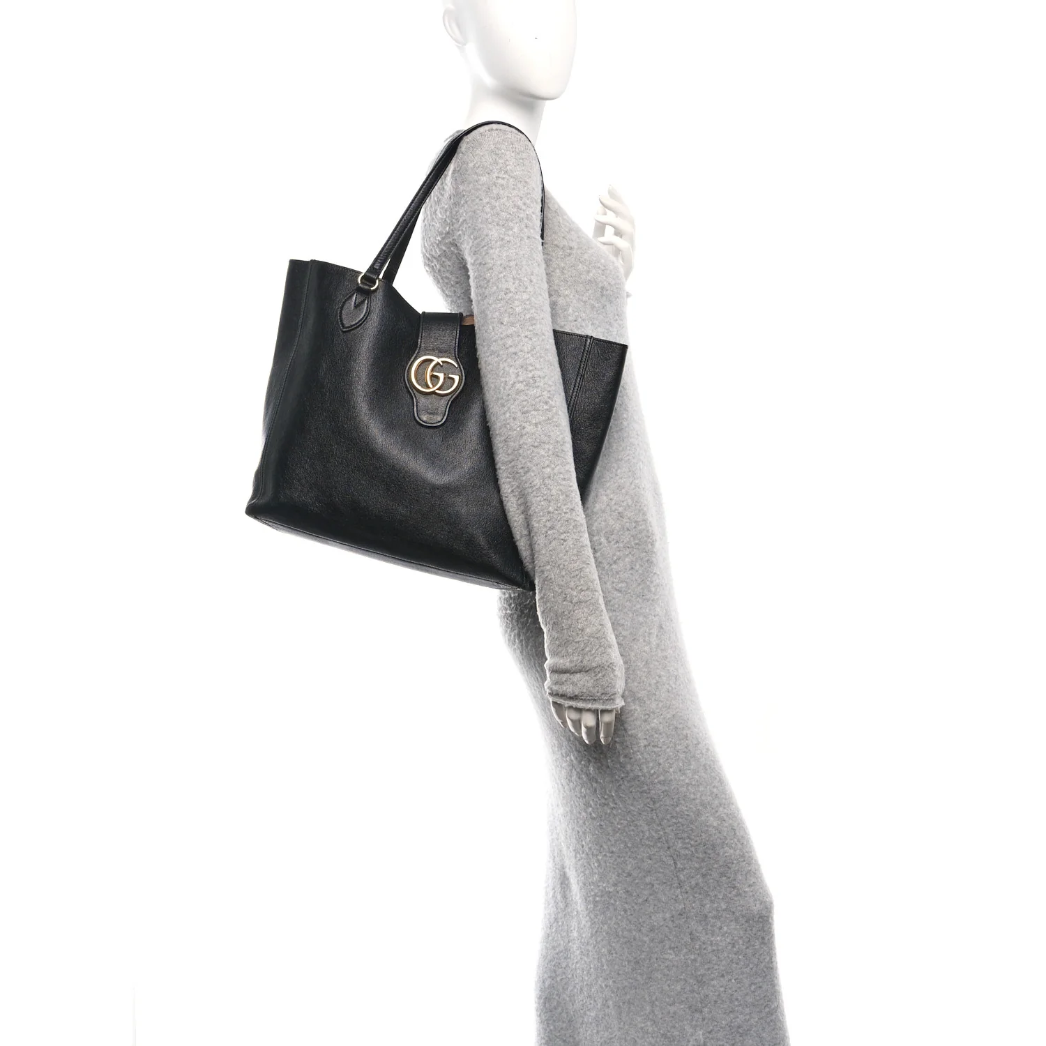 New Sakai Calfskin Lux Medium Dahlia Tote  Black - Image 2