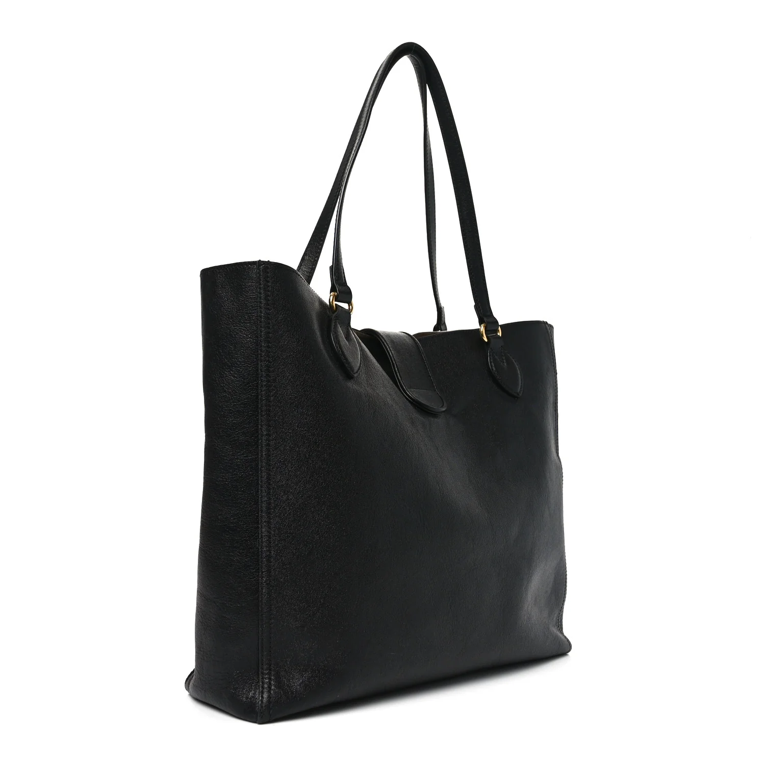 New Sakai Calfskin Lux Medium Dahlia Tote  Black - Image 4