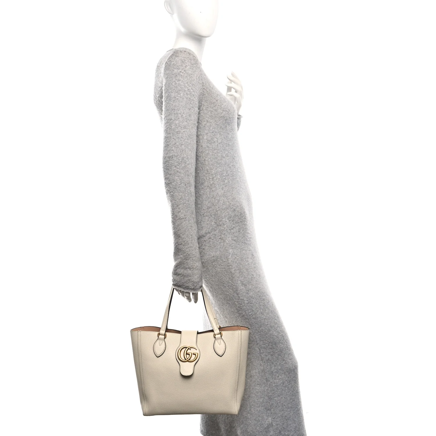 New Sakai Calfskin Lux Small Dahlia Tote Mystic White - Image 2