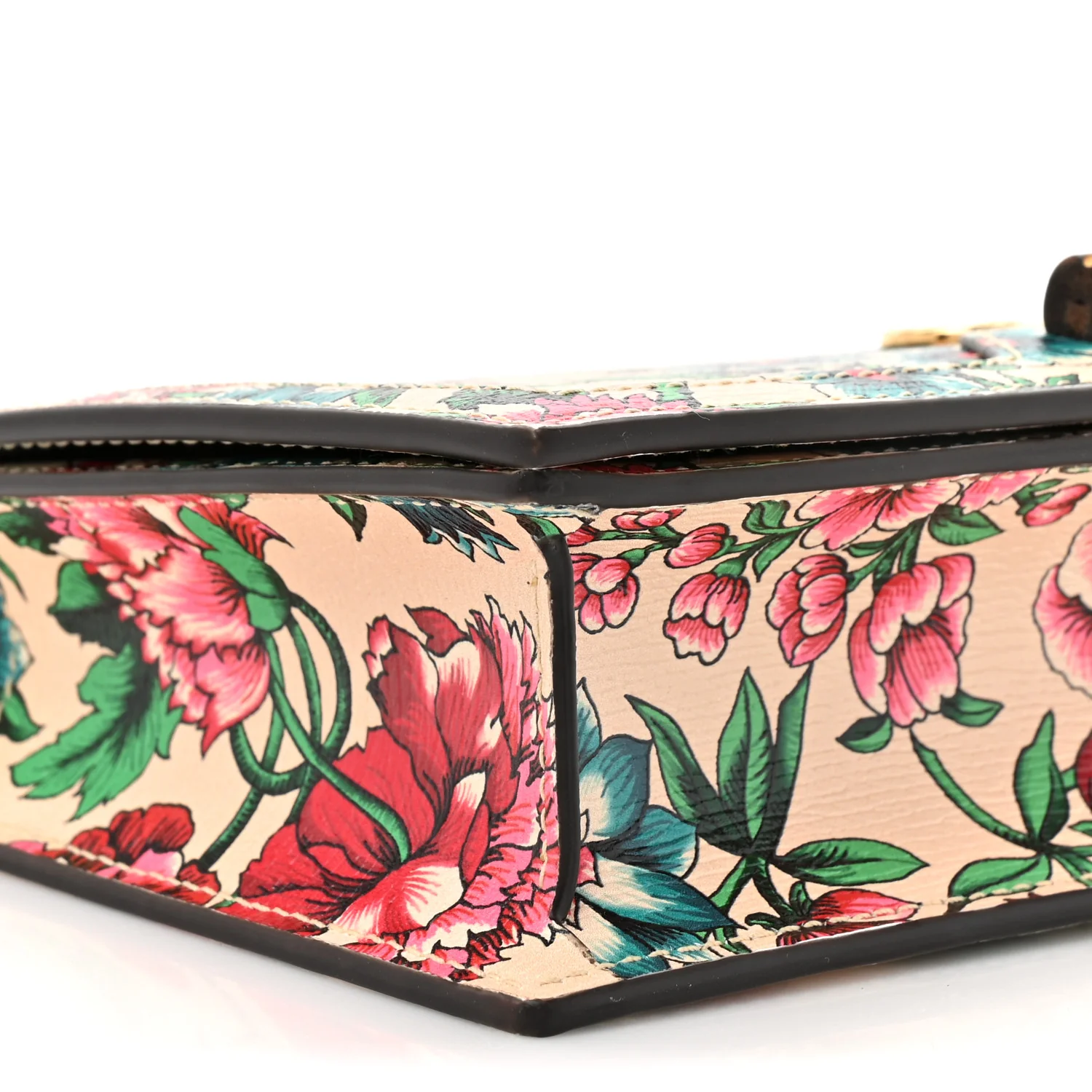 New Shangai Calfskin Floral Print Mini Diana Chain Bag Multicolor - Image 19