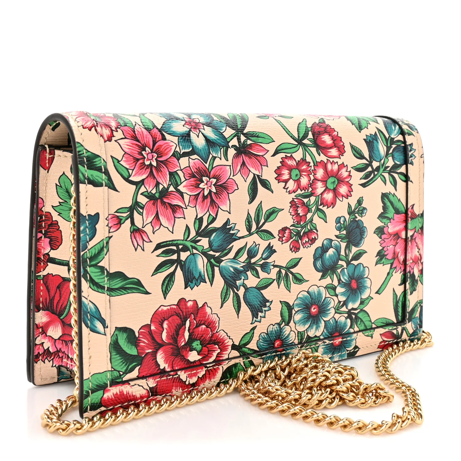 New Shangai Calfskin Floral Print Mini Diana Chain Bag Multicolor - Image 5