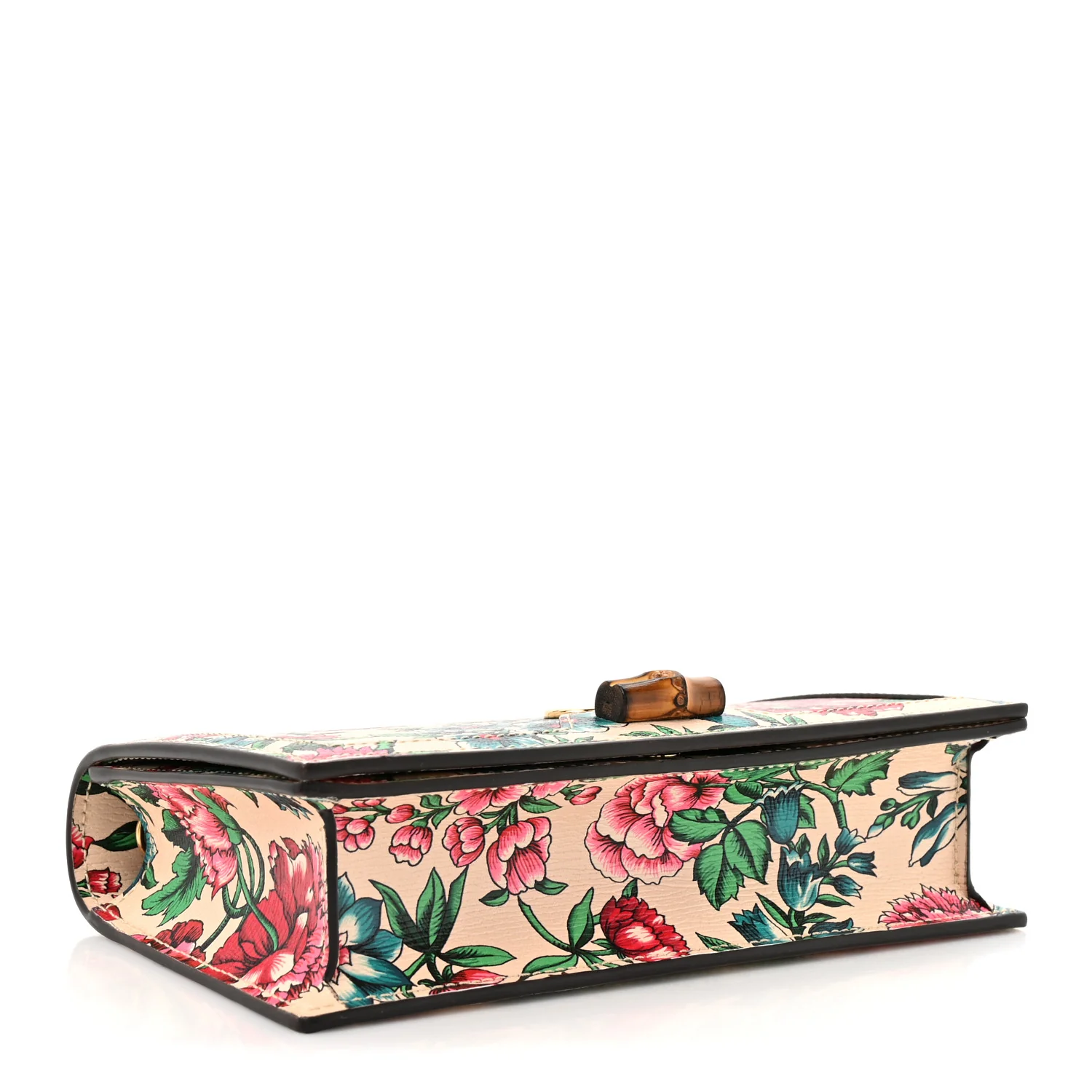 New Shangai Calfskin Floral Print Mini Diana Chain Bag Multicolor - Image 6