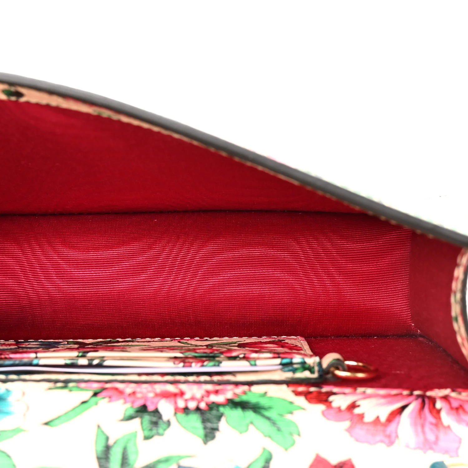 New Shangai Calfskin Floral Print Mini Diana Chain Bag Multicolor - Image 8
