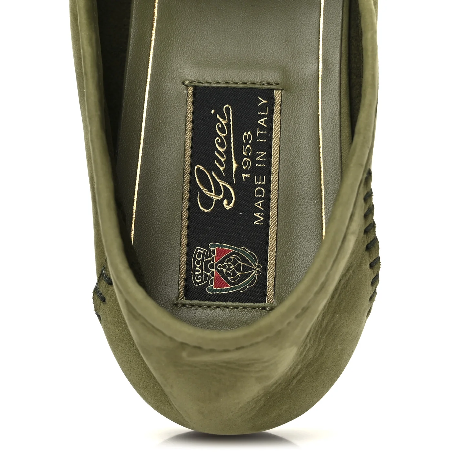 Nubuck Womens Horsebit Loafers 38.5 Herbs Light Green - Image 7