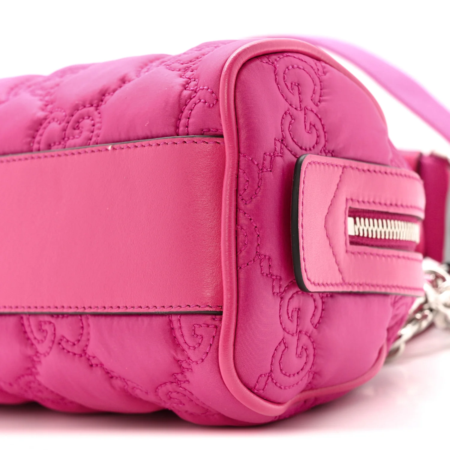 Nylon Calfskin Enamel GG Matelasse Mini Bowler Bag Lovely - Image 10