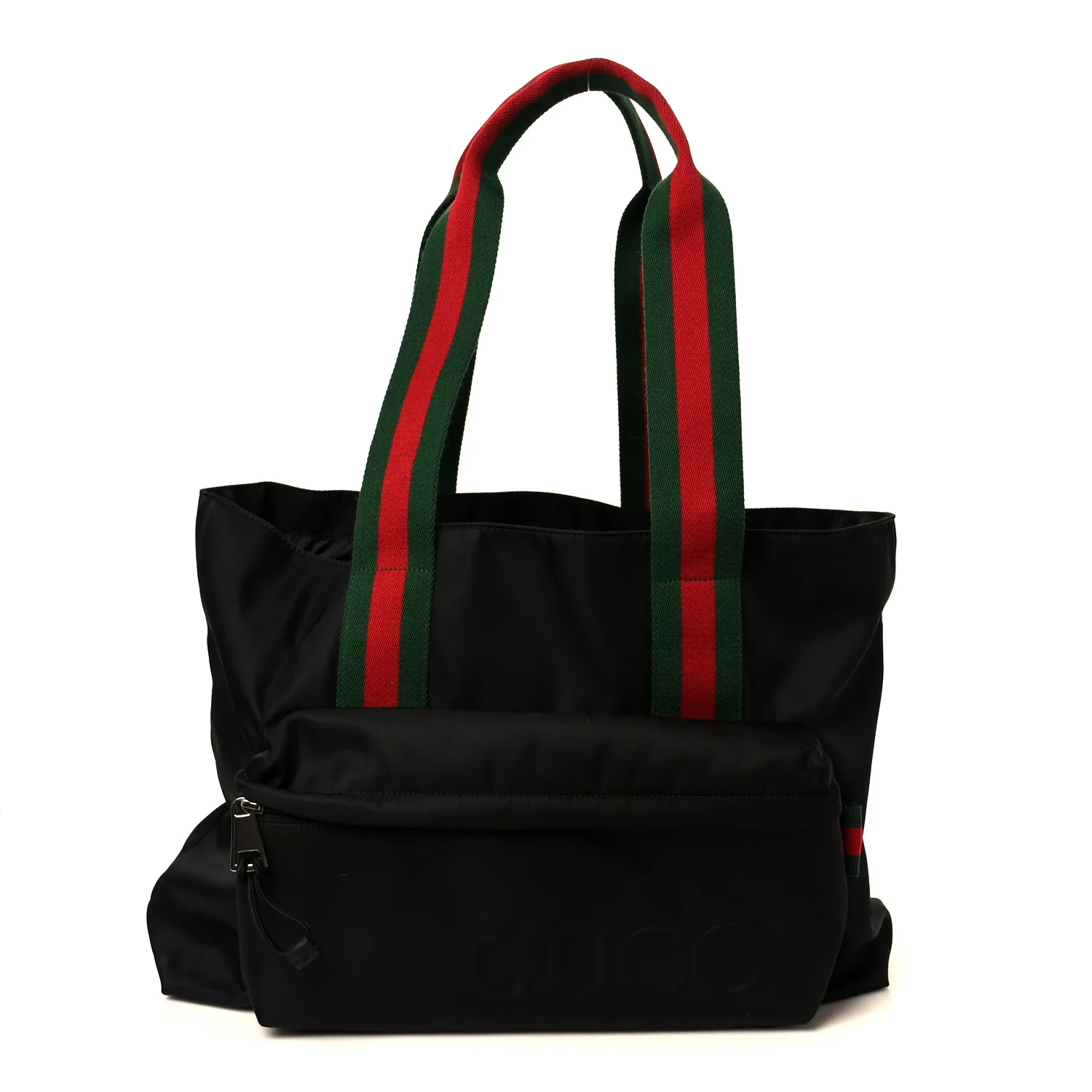 Nylon Logo Tote Black