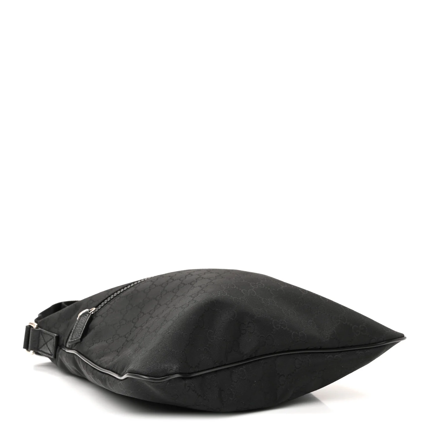 Nylon Monogram Medium Flat Messenger Bag Black - Image 7
