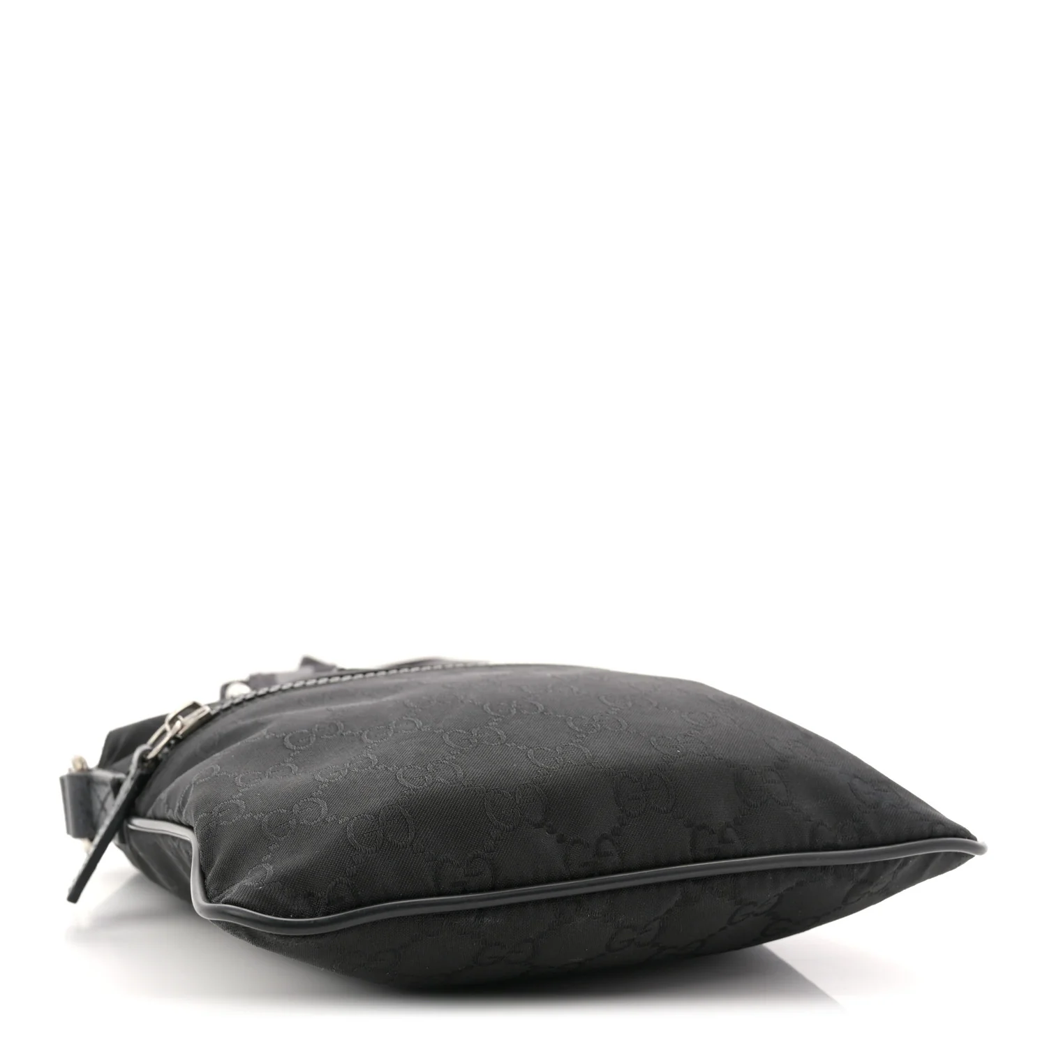 Nylon Monogram Mini Flat Messenger Bag Black - Image 4